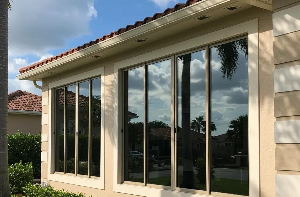 South Florida home featuring hurricane impact windows, showcasing design and functionality